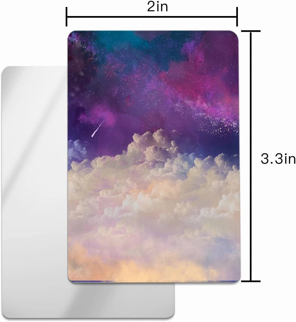 White Cloud Night Sky Small Compact Mirror for Purse, White Cloud Night Sky Travel Makeup Mirror for Women Men, Rectangular Handheld Compact Pocket Mirror 1 PCS