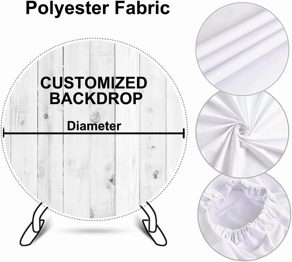 Winter Snowflakes Round Backdrop Cover 7.2x7.2ft Polyester Fantasy Swirling Snowflakes Crystal Blue Photography Background Ice Snow World Circle Backdrop Winter Christmas Birthday Party Props