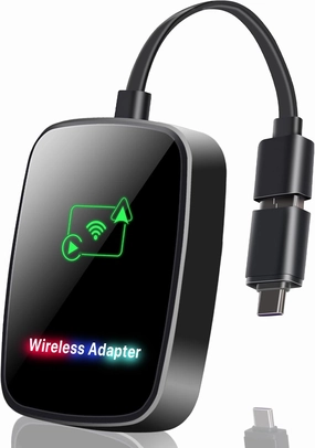 Wireless Carplay Adapter for iPhone, 2-in-1 CarPlay and Android Auto Adapters Plug & Play, 5.8G WiFi Fast & Stable Car Play Adapter Convert Wired to Wireless for iPhone/iOS 10 /Android 11 , 2017  Cars