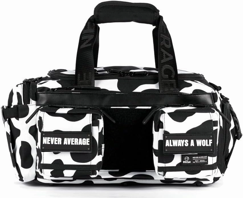 WOLFpak 20L Mini Duffle Bag (Black and White Cow)