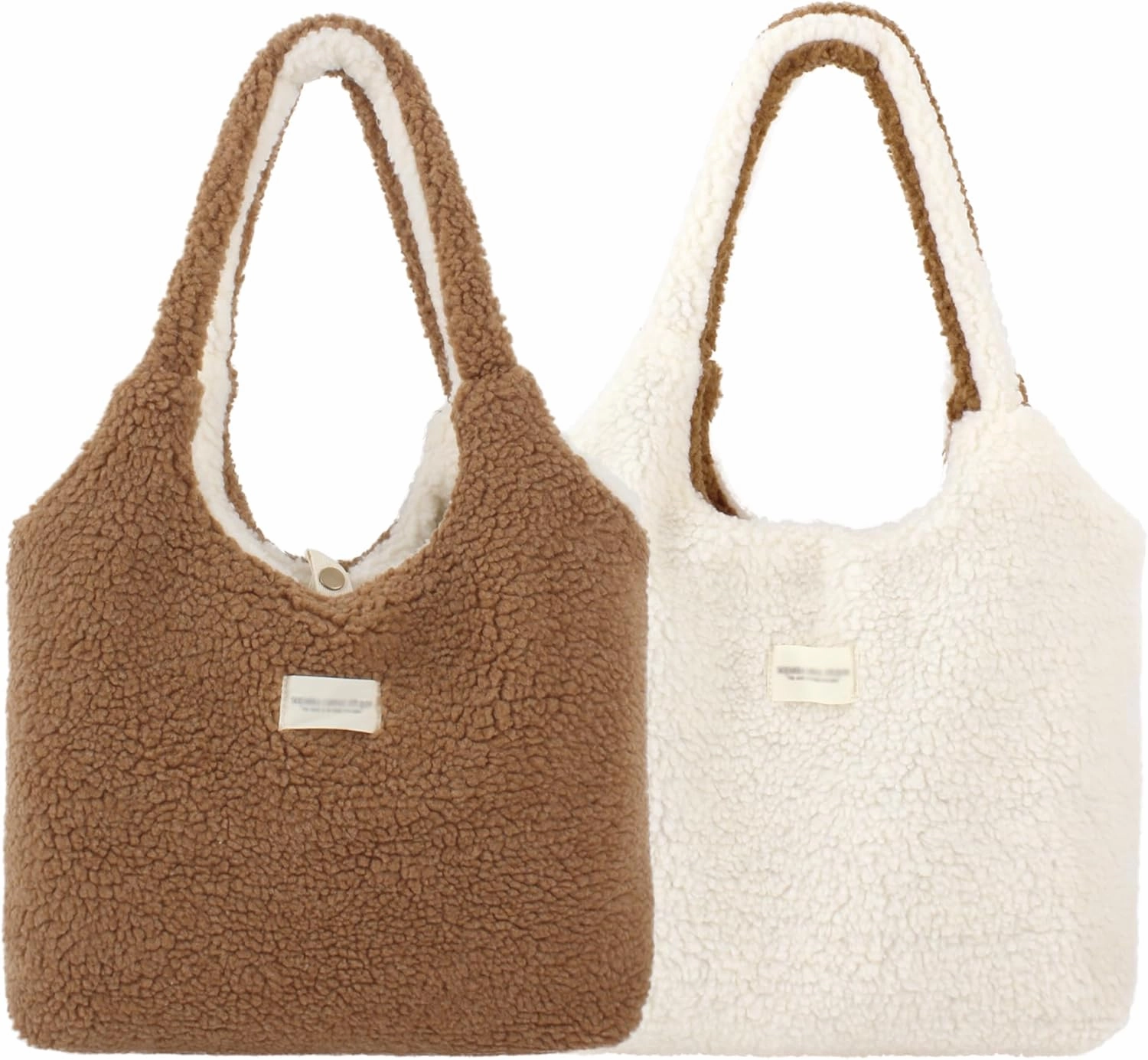 Women Ladies Cute Bear Plush Shoulder Bag Large Tote Handbag Purse Faux Fur Shopping Dating Bag