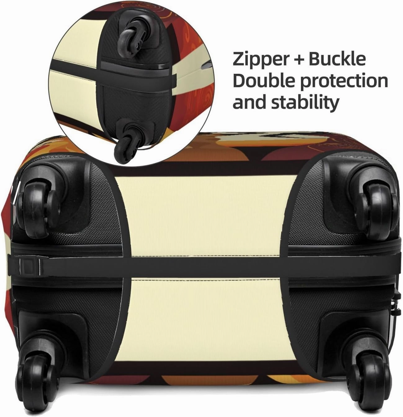 Women Travel Luggage Suitcase COVER, Washable Suitcase COVERS Elastic, M - Fits 22-24 inch luggage (No Suitcase)
