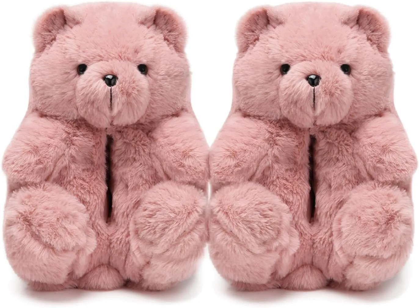 Women's Teddy Bear Slippers,Mom Gift Slippers,Cozy Women Fuzzy Indoor House Shoes,Fun Costume for Adults,Cute Animal Slides for Women Birthday Valentine's Gift Ideas