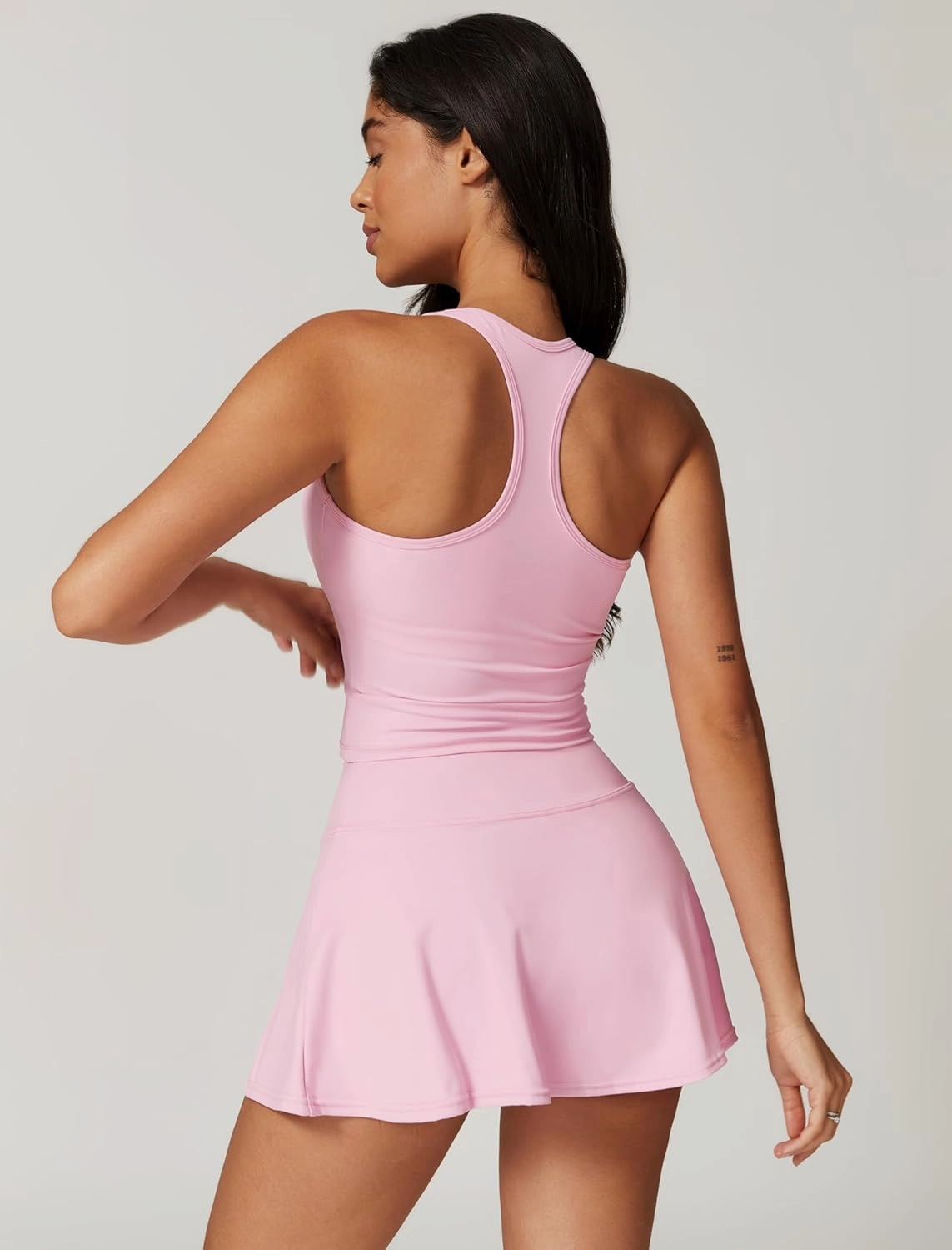 Womens 2 Piece Tennis Skirt Workout Skorts Athletic Set Yoga Golf Outfits for Women Two Piece Tennis Skirt Sets