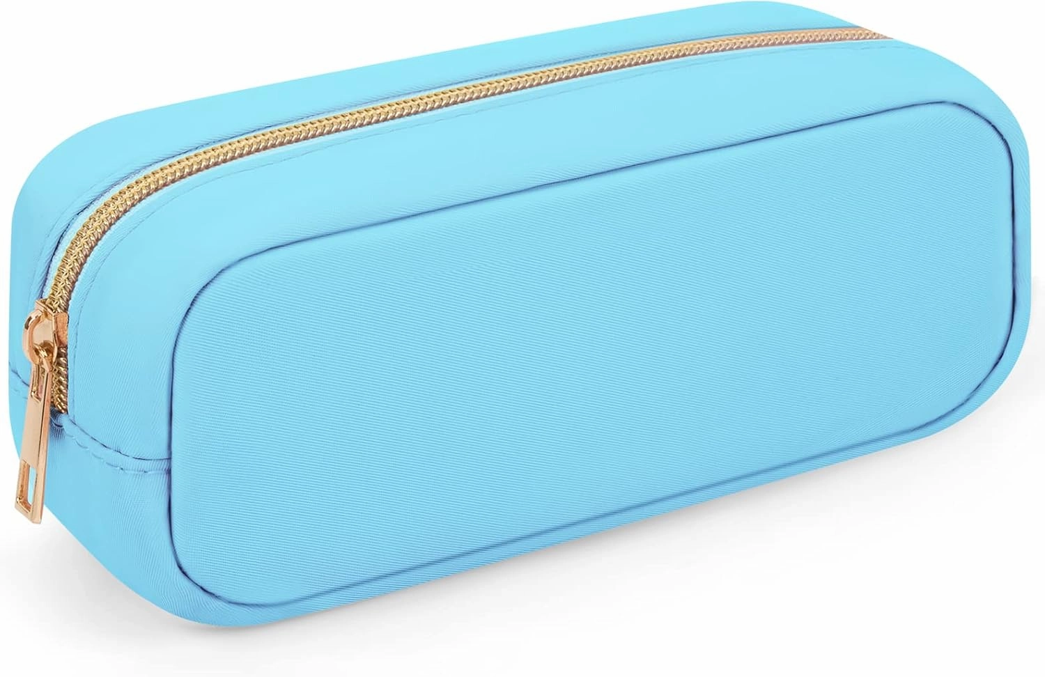 XSUIOY Makeup Bag Travel Bag Pouch for Purse, Cute Preppy Makeup Bag Cosmetic Zipper Pouch Purse Organizer Bag for Women, Waterproof Nylon Coin Pouch Sanitary Napkin Storage Bag for Work(Blue-Small)