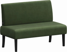 Yaheetech Small Mini Sofa Couch Armless Loveseat Futon for Bedroom, Corduroy Fabric & Easy Assembly, for Small Spaces Living Room,Dorm,Office,Apartment, Green