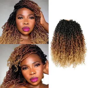 Yanky Twist Crochet Hair 9 Pack(270 Strands Total) Pre loop Pre Twisted Yanky Twist Braids Crochet Hair,Synthetic Spring Short Passion Twist Crochet Braiding Hair Extensions For Women(1B3027, 8 Inch)