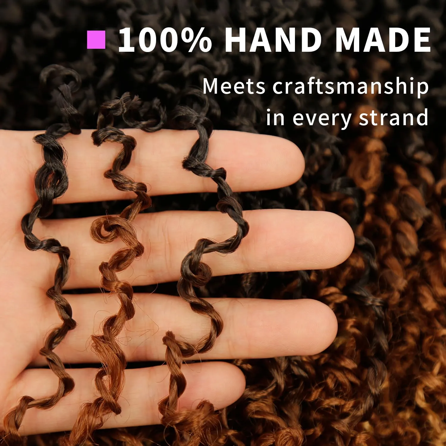 Yanky Twist Crochet Hair 9 Pack(270 Strands Total) Pre loop Pre Twisted Yanky Twist Braids Crochet Hair,Synthetic Spring Short Passion Twist Crochet Braiding Hair Extensions For Women(1B3027, 8 Inch)