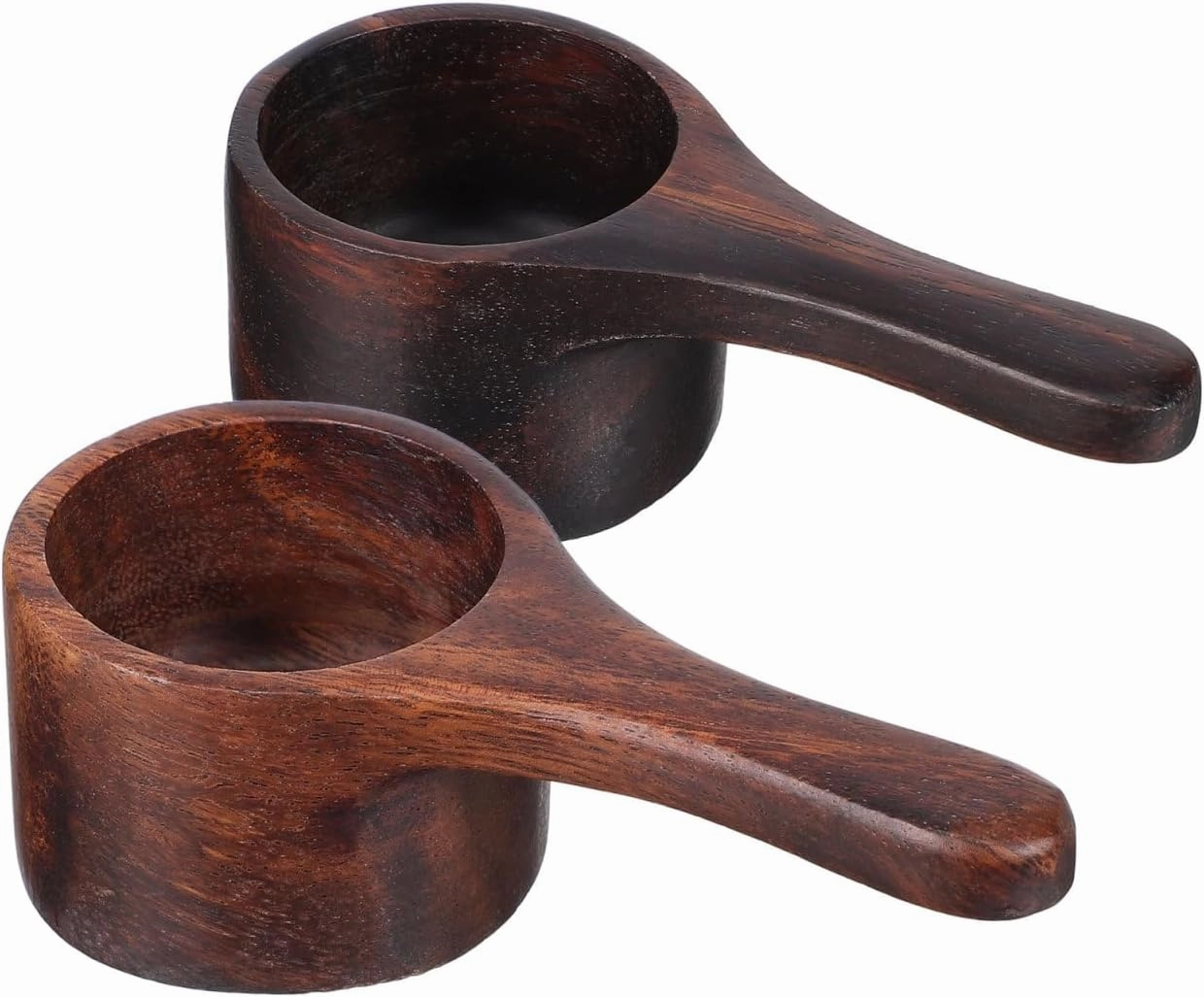 Yardwe 2pcs Wooden Measuring Spoon, Acacia Wood Mini Coffee Scoop, Wooden Spoon Measuring Spoon for Coffee Beans or Tea