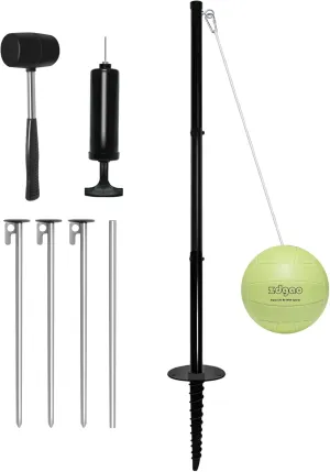 YDDS Portable Tetherball Set with Tetherball Ball Glow in The Dark, Rope and Pole, Heavy Duty Tetherball Pole Set for Family Fun, Outdoor Game Fun for Backyard, Lawn and Beach