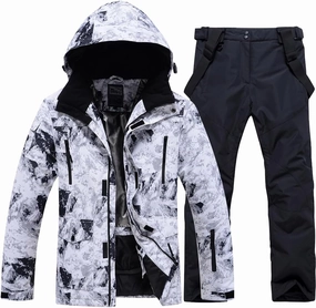 YEEFINE Men's Ski Suits Waterproof Winter Snowsuit Snow Snowboard Jackets Coats Pants Set