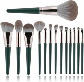 YIRENZUI 14pcs Champagne Makeup Brushes Set for Cosmetic Foundation Blush Eyeshadow Blending Make Up Brush Beauty Tool,Best Choice (Color : A, Size : As Shown)