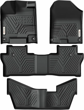 YITAMOTOR Floor Mats Fit for Honda Pilot 2022-2016,All-Weather Floor Liners Set Front 1st & 2nd 3rd Seat Floor Liner Set Black, 8 Passenger Model