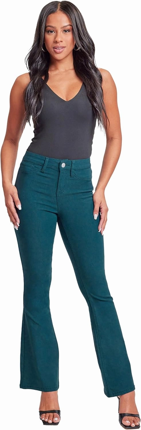 YMI Women's Hyperstretch Forever Color Flare Pants