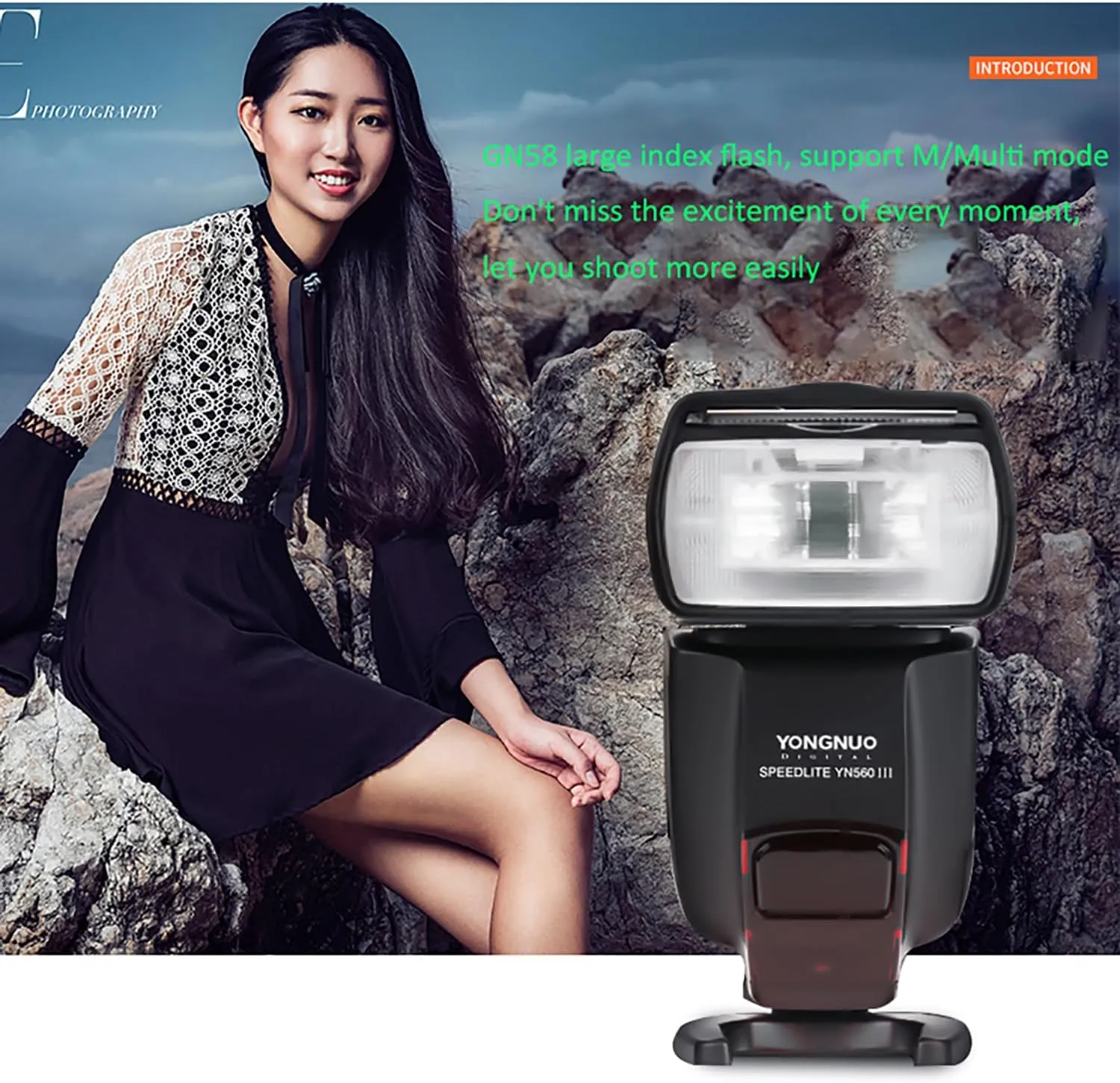 Yongnuo YN 560 III Professional Flash Speedlight Flashlight, GN58 2.4G Receiver, Built in Trigger Receiver System, YN560 III YN-560III YN560III for Canon Nikon Pentax Olympus Camera