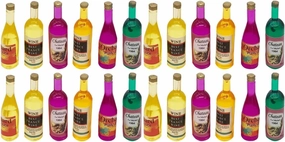 Zerodeko 24 Pieces Mini Dollhouse Wine Bottle, Dollhouse Furniture 1 12 Scale, Mini Wine Bottles for Dolls, Wine Bottles for Dollhouse Decoration Accessories