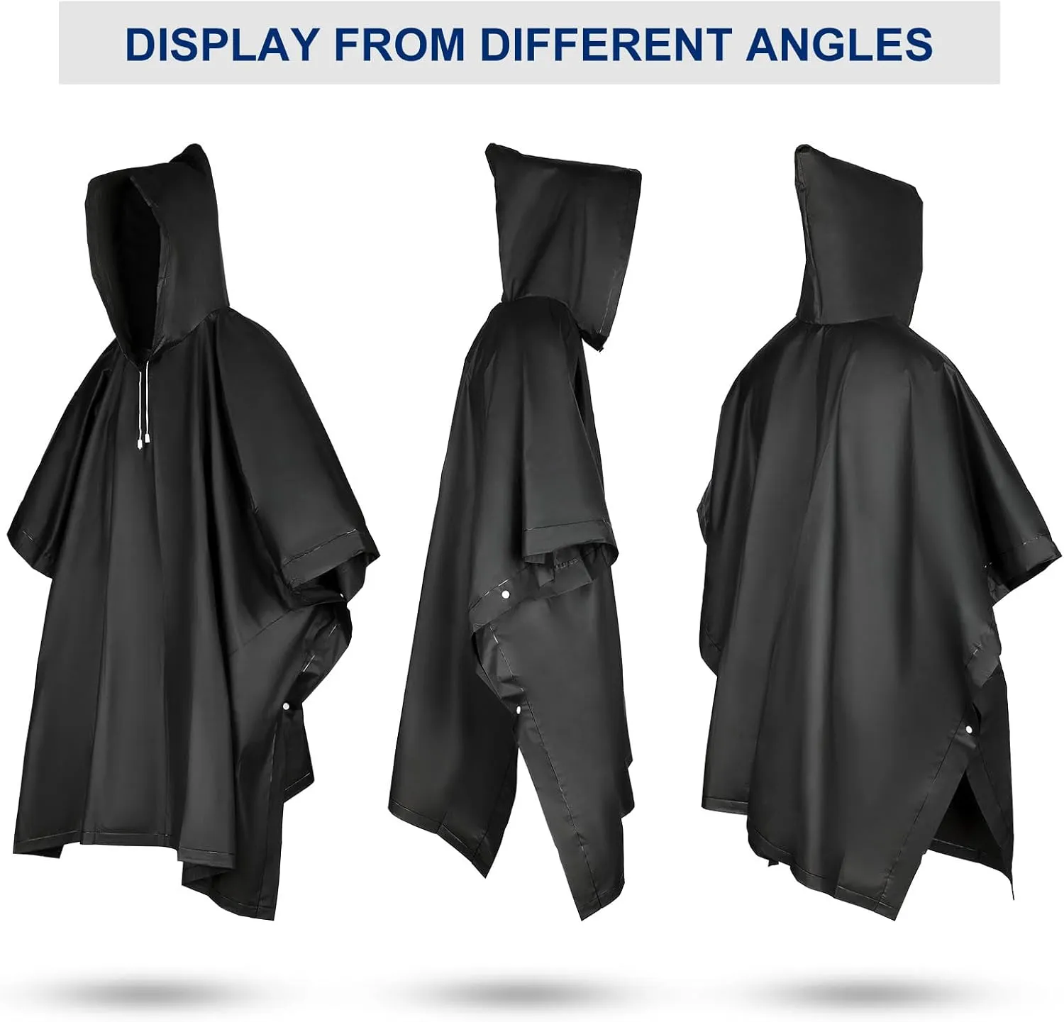 Zhehao 20 Pcs Rain Ponchos for Adult Reusable Waterproof Plastic Rain Coat