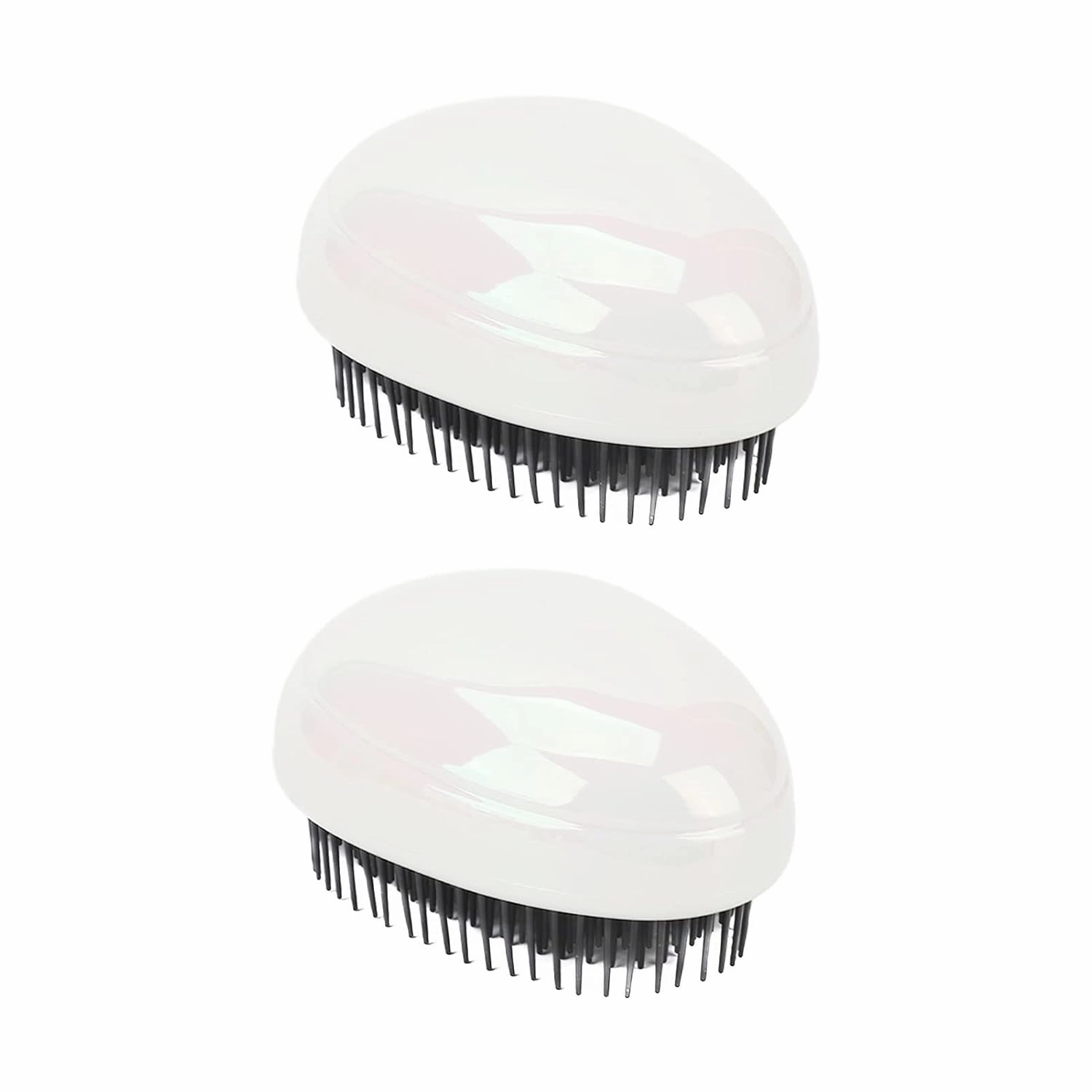 ZJchao Detangling Massage Hair Brush, Egg Shape, Acupuncture Points Stimulation, 2pcs Set, ABS Plastic, All Hair Types, Unisex, Adults, Self-Care Enthusiasts